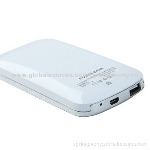6,000mAh Power Bank with USB2.0, LED Flashlight, 4 LED Battery Indicators